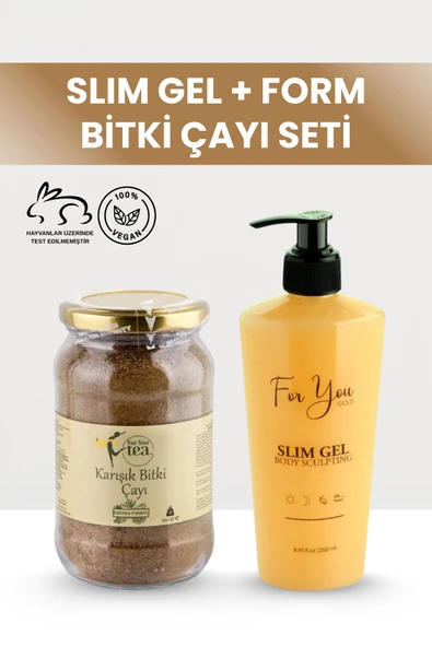 For You Gold For You Tea Detox Karışık Bitki Çayı ( Detoks Çay ) Ve Selülit Jeli 250 ml ürün görseli 1