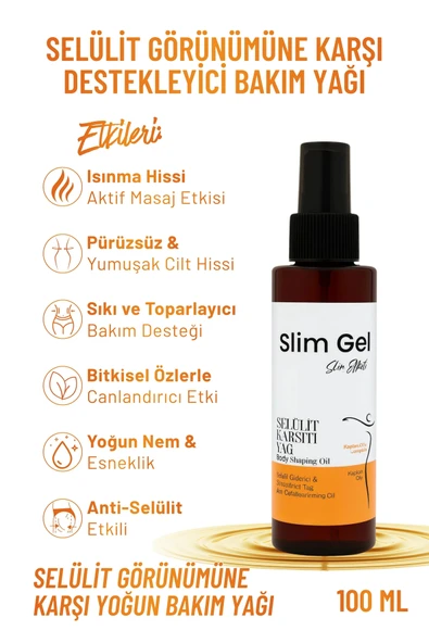 SLİM GEL Selülit Karşıtı – Sıkılaştırıcı & Pürüzsüzleştirici Nemlendirici Vücut Bakım Yağı ürün görseli 1