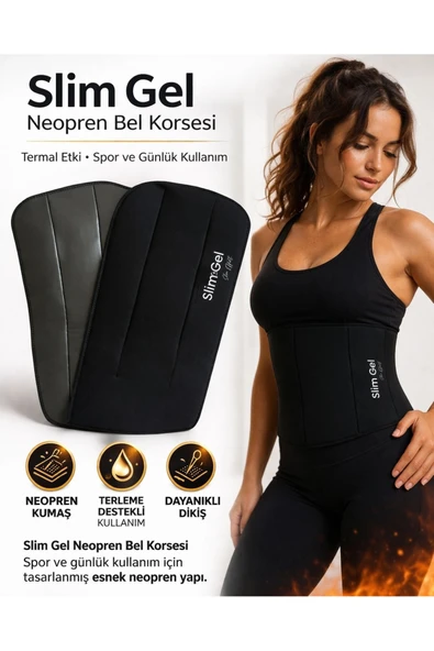 SLİM GEL Termal Neopren Bel Korsesi – Isı Tutucu Terletici Etkili – Bel Toparlayıcı Korse - Terleten Korse ürün görseli 1