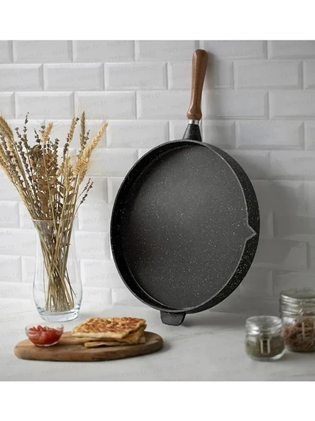 Gözleme ve Bazlama Tavasi 36 cm Ahşap Saplı ürün görseli 1