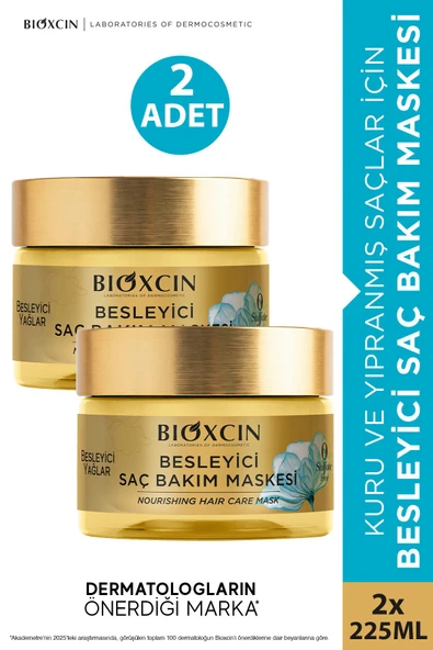 Bioxcin Besleyici Saç Bakım Maskesi 225 ml 2 Adet ürün görseli 1