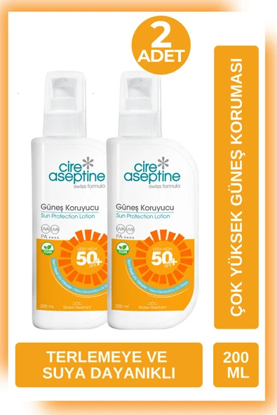 Cire Aseptine SPF50+ Güneş Koruyucu 200 ml 2 Adet ürün görseli 1
