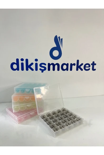 dm dikişmarket DİKİŞ MAKİNA MASURASI 25 ADET (KUTU İLE BİRLİKTEDİR) Siyah ürün görseli 1