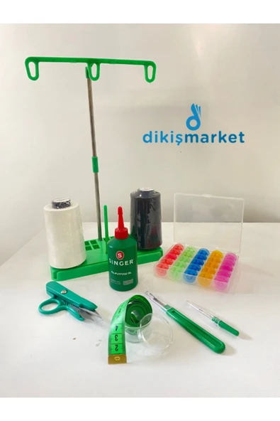 dm dikişmarket EV TİPİ DİKİŞ MAKİNALARI UYUMLU YAĞ,DİKİŞ İPİ,ÇARDAK,MASURA,MEZURA,İLİK SÖKÜCÜ,ÇIT MAKAS SET1 ürün görseli 1