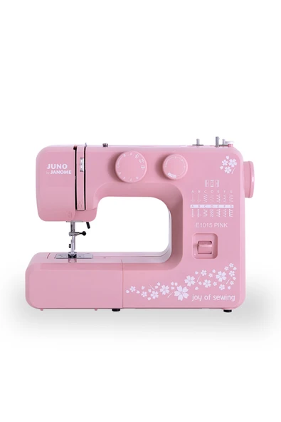 Janome E1015 Pink Taşınabilir Dikiş Makinesi pembe ürün görseli 1