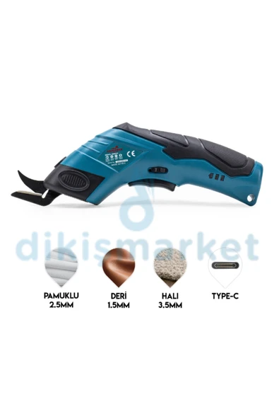 dm dikişmarket Şarjlı Kumaş Kesim Makası Yedek Uçlu ŞARJLI MAKAS ürün görseli 1