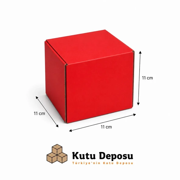 11x11x11 cm Ofset Kupa Bardak Kutusu – Kırmızı (50 ADET) ürün görseli 1