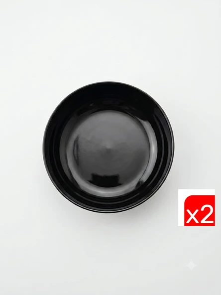 Kütahya Porselen Moderna Çorba Kasesi Siyah 15cm MOD15KS740104 2 li ürün görseli 1