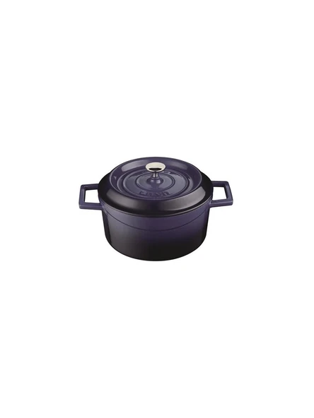 Lava Trendy Yuvarlak 20 cm Demir Döküm Derin Tencere Mor ürün görseli 1