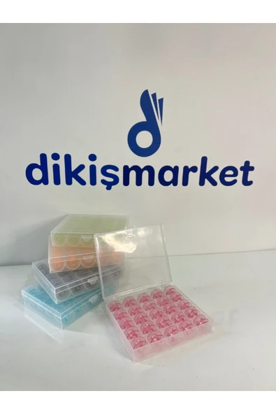 dm dikişmarket DİKİŞ MAKİNA MASURASI 25 ADET (KUTU İLE BİRLİKTEDİR) Pembe ürün görseli 1