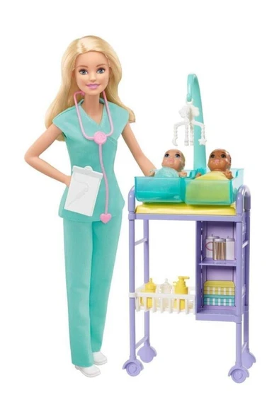 Barbie ve Meslekleri Oyun Setleri - Çocuk Doktoru DHB63-GKH23 ürün görseli 1