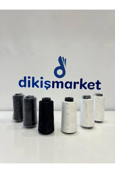 dm dikişmarket overlok makinası kullananlar için 3 overlok siyah (150 denye ) / 3 overlok beyaz (150 denye ) 3 SİYAH / 3 BEYAZ OVERLOK ürün görseli 1