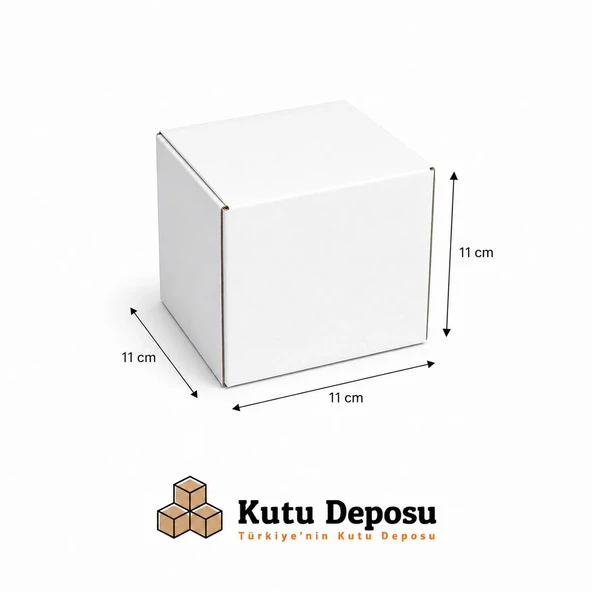 11x11x11 cm Ofset Kupa Bardak Kutusu - Beyaz (50 ADET) ürün görseli 1