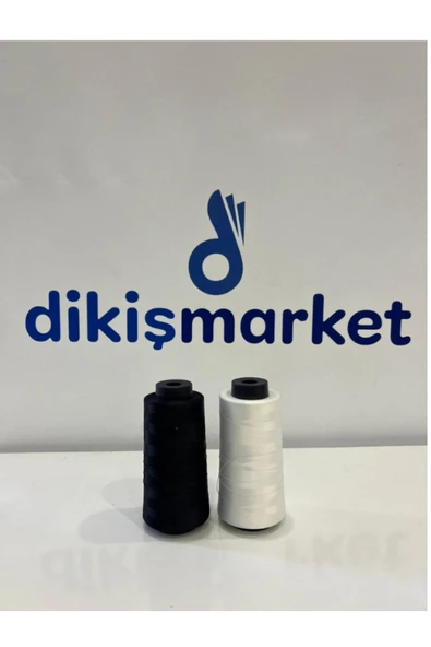 dm dikişmarket overlok makinası kullananlar için 5000MT siyah/beyaz SİYAH / BEYAZ OVERLOK ürün görseli 1