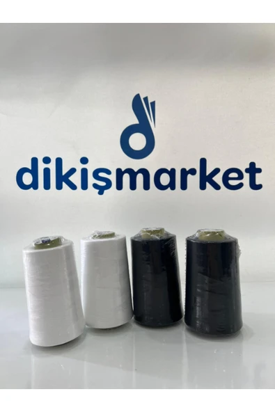 dm dikişmarket makina kullananlar için siyah / beyaz SİYAH/BEYAZ 2 ŞER ADET ürün görseli 1