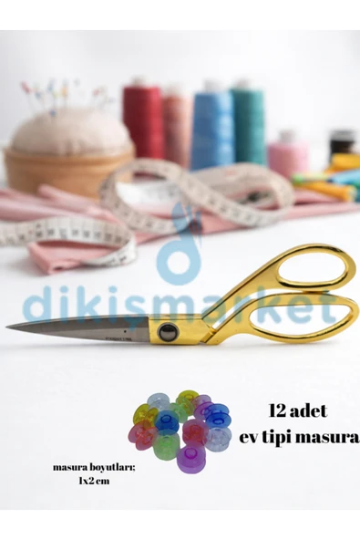 dm dikişmarket Kumaş Kot Deri Kesim Profesyonel Terzi makası set ürün görseli 1