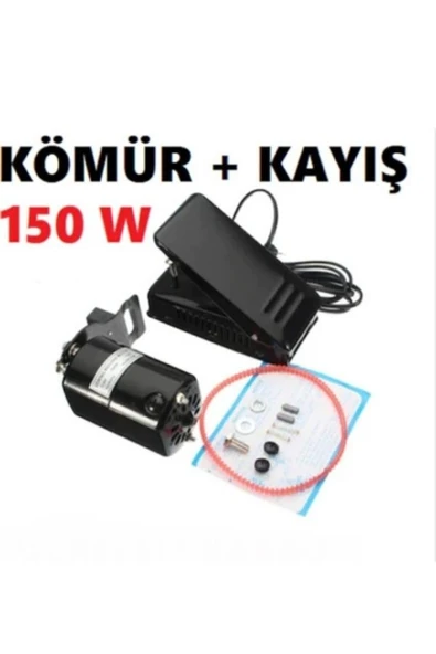 dm dikişmarket 150w Ev Tipi Aile Dikiş Makine Motoru Ve Pedalı %100 Bakır SİYAH ürün görseli 1