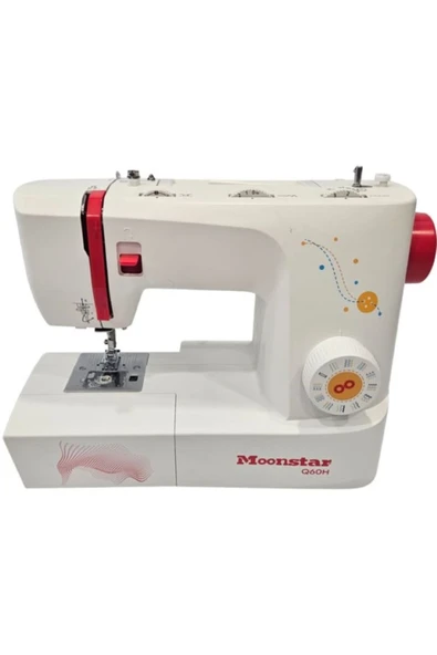 Moonstar Ev Tipi Model Q60H 32 Desenli Düz Dikiş , Zikzak ve Piko Makinesi Beyaz ürün görseli 1