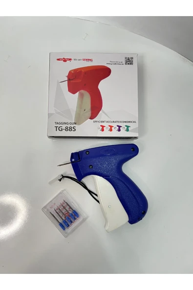 dm dikişmarket KILÇIK TABANCASI-Standart Kılçık Takma Tabancası 1 cm-10 cm arasındaki kılçıklar için (5 ADET İĞNE) Mavi ürün görseli 1