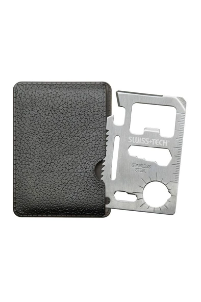 Swiss+Tech 15-IN-1 Credit Card Multi-Tool Stainless Steel Çok Amaçlı Alet ST33309 ürün görseli 1