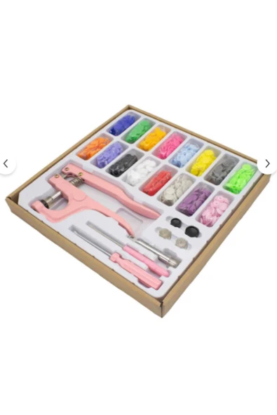 dm dikişmarket Çıt Çıt Yapım Seti Pembe - Resim 2