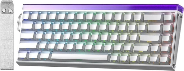 Aula Hero 68 HE Beyaz RGB %65 TKL Jade King Switch Kablolu Mekanik Oyuncu Klavyesi ürün görseli 1