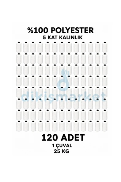 dm dikişmarket Çuval Ağzı Dikiş İpliği 5 katlı 120 ADET (25KG) 5kat 120 adet ürün görseli 1