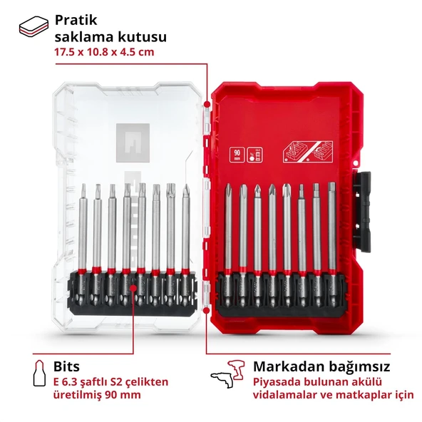Einhell Bits uç seti 16 parça M-Case kutu - Resim 8