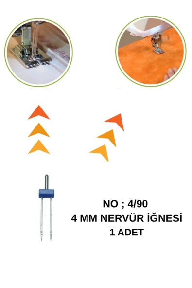 dm dikişmarket singer Zetina Bindallı Kiwi Dikiş Makinası Çift Iğne 4MM 2,5 mm ürün görseli 1