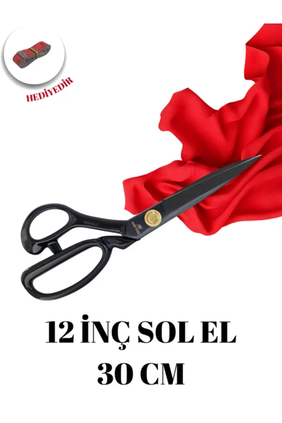 dm dikişmarket SOL EL PROFESYONEL TERZİ MAKASI 12 İNÇ 30 CM ürün görseli 1