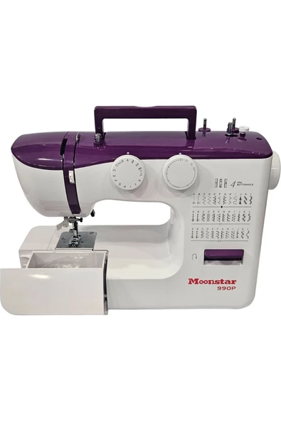 Moonstar Ev Tipi Düz Dikiş Makinesi 36 Desenli / Model 990P Mor ürün görseli 1