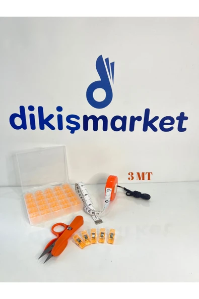 dm dikişmarket EV TİPİ DİKİŞ MAKİNASI SETİ Turuncu ürün görseli 1