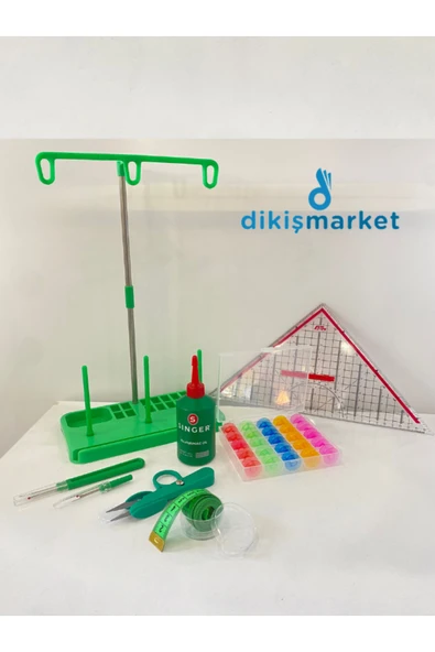 dm dikişmarket DİKİŞ MAKİNALARI UYUMLU YAĞ,ÇARDAK,MEZURA,GEODERİK CETVEL,ÇIT MAKAS.MASURA,İLİK SÖKÜCÜ SET 5 ürün görseli 1