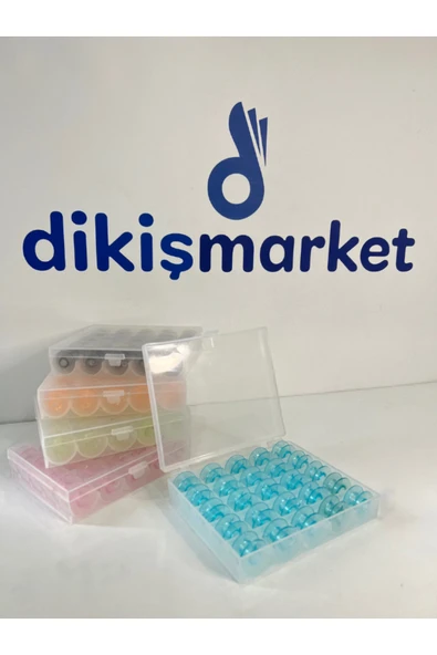 dm dikişmarket DİKİŞ MAKİNA MASURASI 25 ADET (KUTU İLE BİRLİKTEDİR) Mavi ürün görseli 1