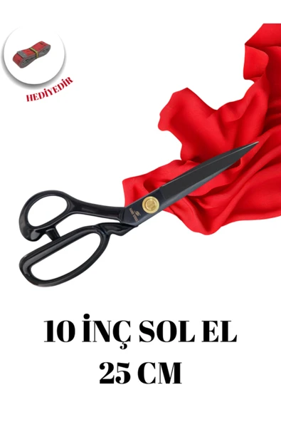 dm dikişmarket SOL EL PROFESYONEL TERZİ MAKASI 10 İNÇ 25 CM ürün görseli 1