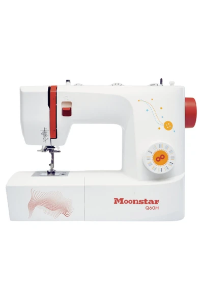 Moonstar Q60H Ev Tipi 32 Desenli Düz Dikiş , Zikzak ve Piko Makinesi Beyaz ürün görseli 1