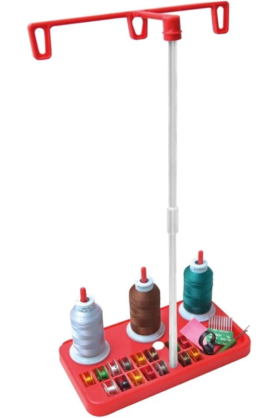 Moonstar Ev Tipi Aile Dikiş Makinesi Çardak İplik Yolu (Masura Bölmeli) Kırmızı ürün görseli 1