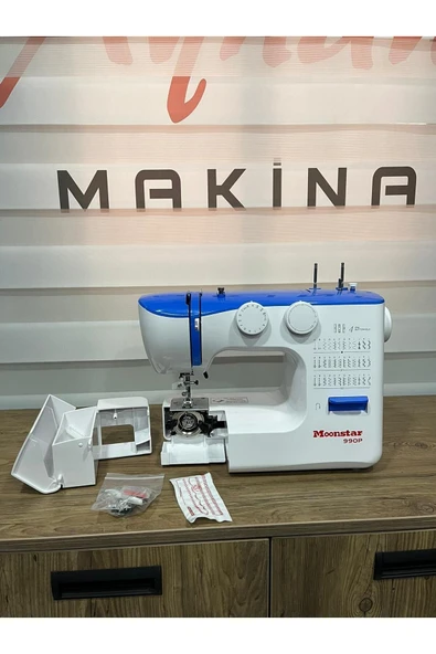 Moonstar Ev Tipi Düz Dikiş Makinesi/ 36 Desenli mavi ürün görseli 1