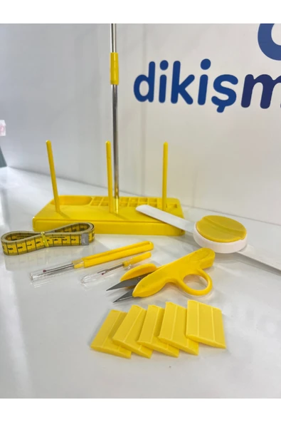 dm dikişmarket EV TİPİ DİKİŞ MAKİNASI SETİ Sarı - Resim 2