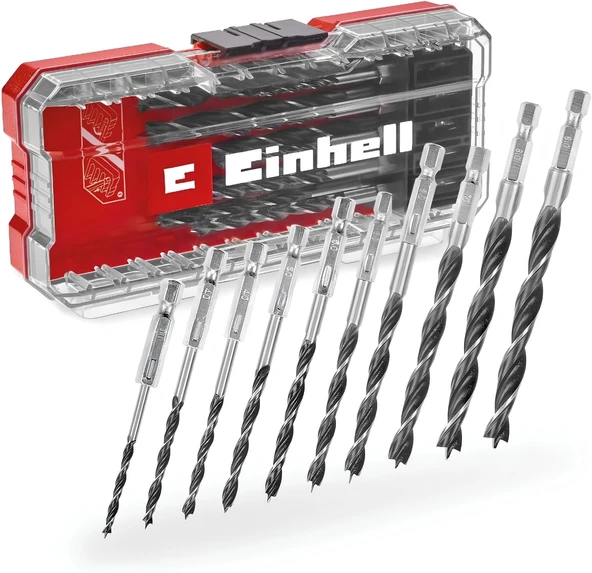 Einhell Ahşap delme uç seti 10 parça S-CASE kutu ürün görseli 1
