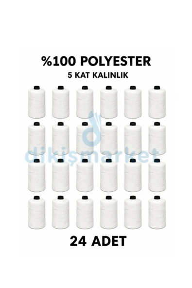 dm dikişmarket Çuval Ağzı Dikiş İpliği 5 katlı 24 ADET 5kat 24 adet ürün görseli 1