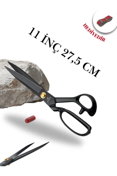 dm dikişmarket Hard Steel Marka Kumaş Kot Kesim Profesyonel Terzi Makası 11 İNÇ 27,5CM ürün görseli 1
