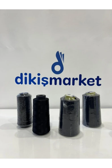 dm dikişmarket overlok makinası kullananlar için 2 overlok (150 denye ) / 2 düz dikiş (120 no ) 2 SİYAH OVERLOK / 2 SİYAH 120NO ürün görseli 1