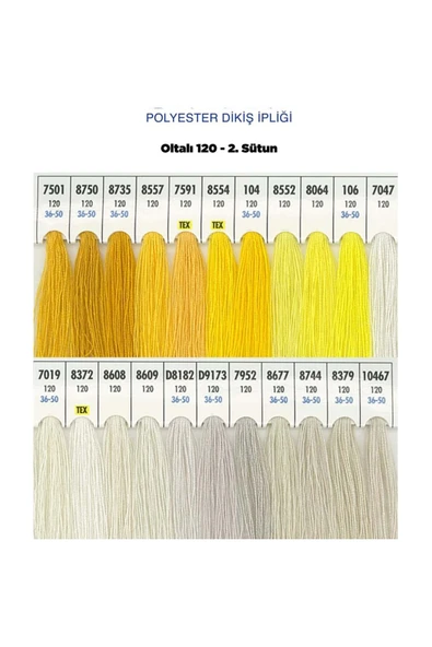 dm dikişmarket Oltalı dikiş ipi makine ipi %100 Polyester 120 Numara Dikiş Ipliği 5000 Mt Bej ürün görseli 1