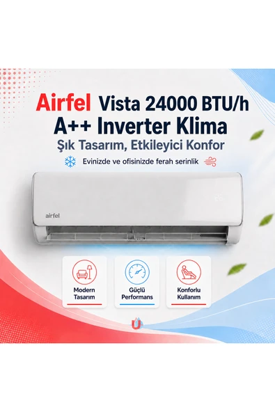 Airfel SPLİT LTXP71A 24.000 BTU/H A+++ İNVERTER KLİMA R32 ürün görseli 1