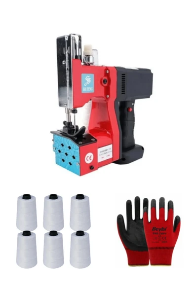 dm dikişmarket Shifeng GK9-900A Şarjlı Çuval Ağzı Dikiş Makinesi Kırmızı ürün görseli 1