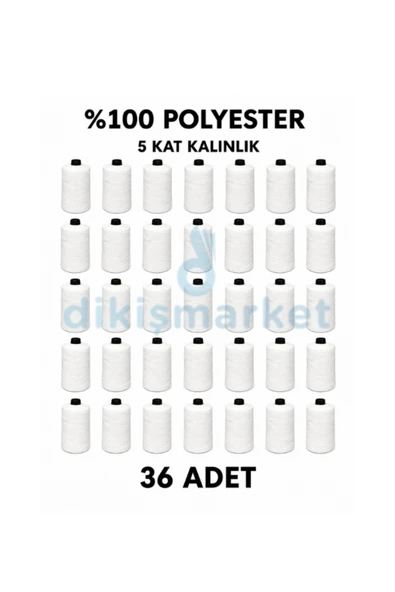 dm dikişmarket Çuval Ağzı Dikiş İpliği 5 katlı 36 ADET 5kat 36 adet ürün görseli 1