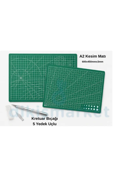 dm dikişmarket Kesme Matı Patchwork - Kesme Tablası - Kesim Altlığı A2 SET ürün görseli 1