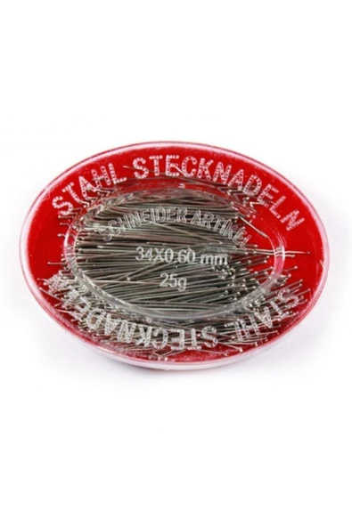 Kayıran terzi malzemeleri Toplu Iğne 25 gr. 34 No. Alman Malı Çelik - Ince Uçlu Metal ürün görseli 1