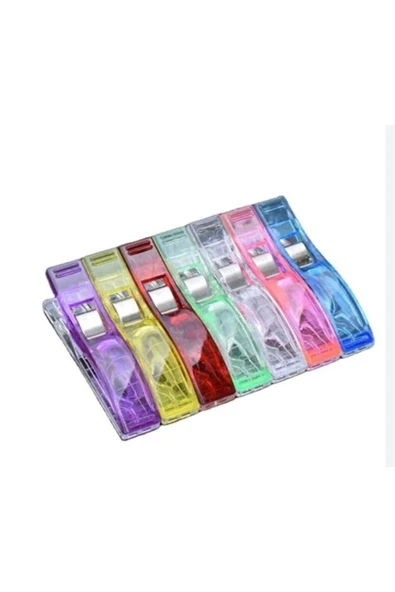Set Dikiş Makineleri KUMAŞ MAŞASI (BÜYÜK BOY )ÇOK AMAÇLI RENKLİ MANDAL (12 ADET) ürün görseli 1